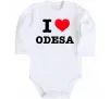 Детский боди I love Odesa Белый фото