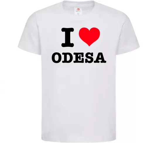 Детская футболка I love Odesa Белый фото