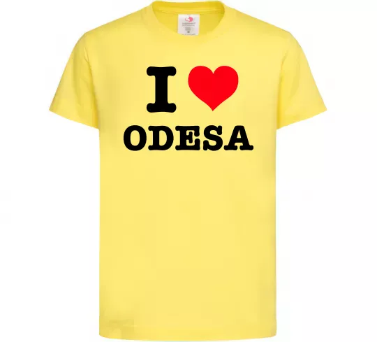 Детская футболка I love Odesa Лимонный фото