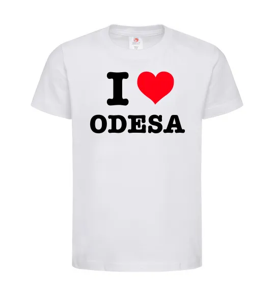 Детская футболка I love Odesa Белый фото