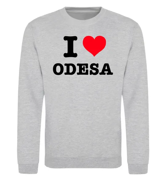 Свитшот I love Odesa Серый меланж фото