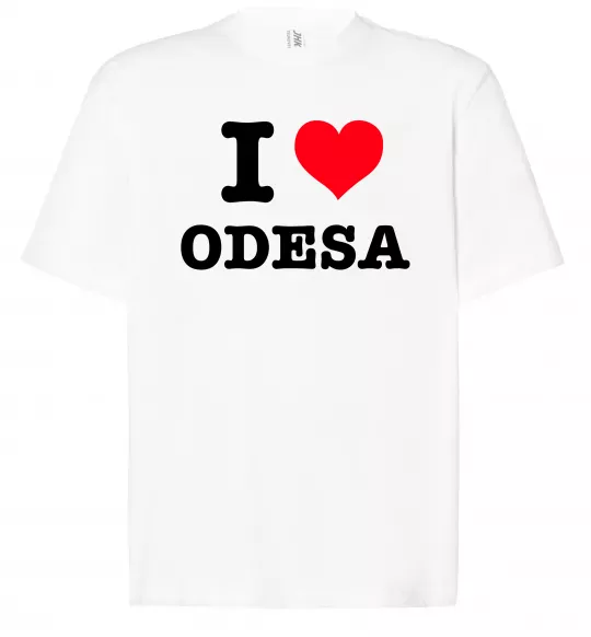 Футболка Оверсайз I love Odesa Белый фото