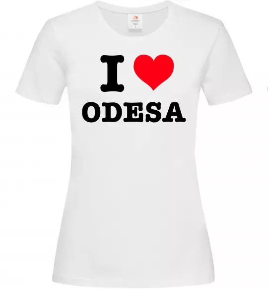 Женская футболка I love Odesa Белый фото