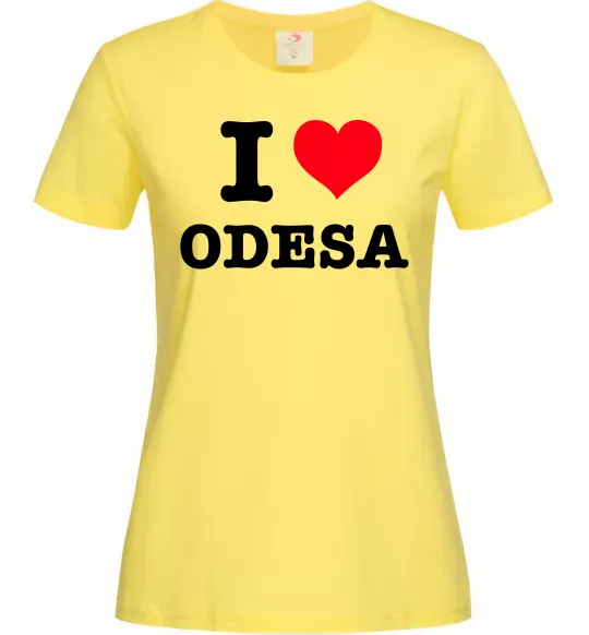 Женская футболка I love Odesa Лимонный фото