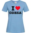 Женская футболка I love Odesa Голубой фото