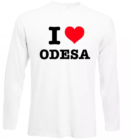 Лонгслів I love Odesa Білий фото