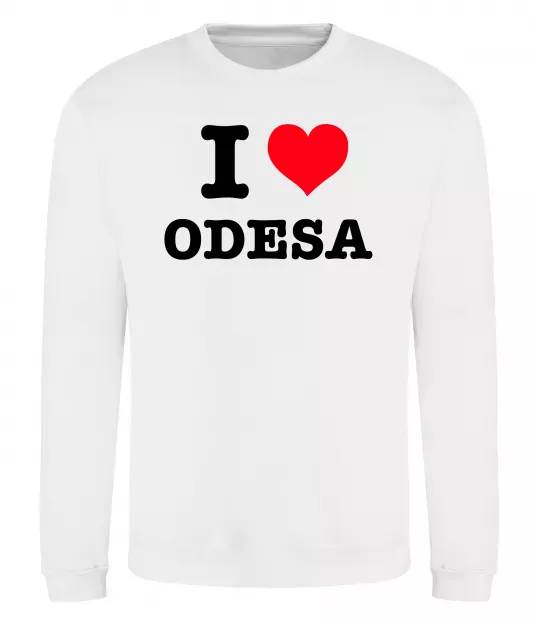 Світшот I love Odesa Білий фото