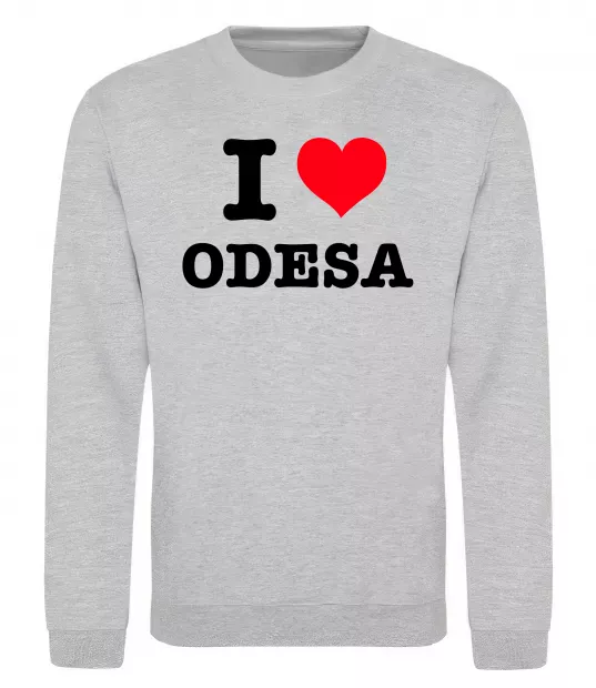 Світшот I love Odesa Сірий меланж фото