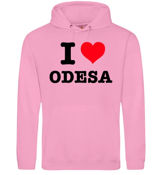Чоловіча толстовка (худі) I love Odesa Рожевий фото