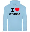 Женская толстовка (худи) I love Odesa Голубой фото