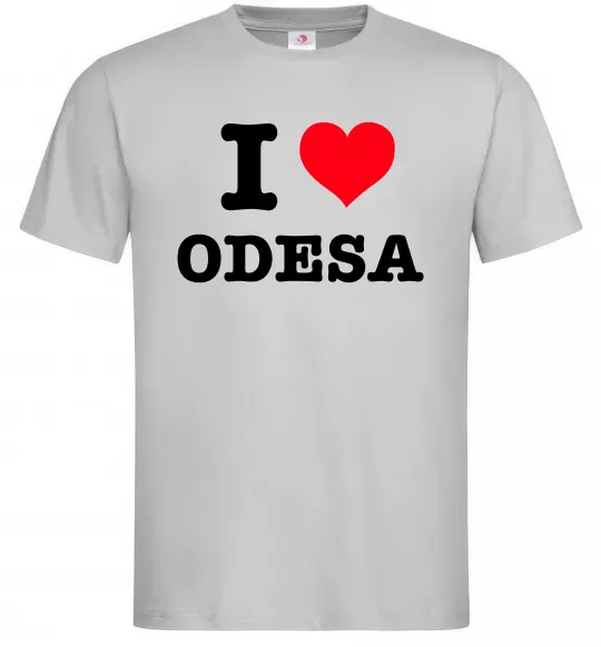 Мужская футболка I love Odesa Серый фото
