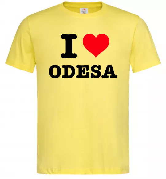 Мужская футболка I love Odesa Лимонный фото