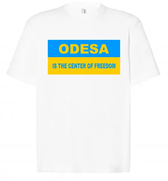 Футболка Оверсайз Odesa center of freedom Белый фото