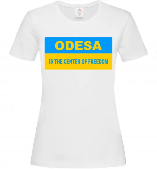 Жіноча футболка Odesa center of freedom Білий фото