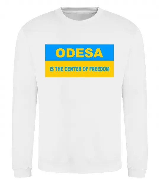 Свитшот Odesa center of freedom Белый фото