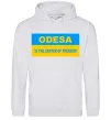 Чоловіча толстовка (худі) Odesa center of freedom Сірий меланж фото