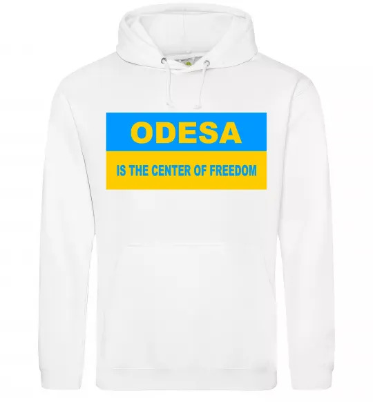 Женская толстовка (худи) Odesa center of freedom Белый фото