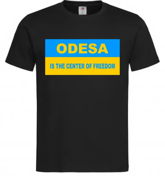 Чоловіча футболка Odesa center of freedom Чорний фото