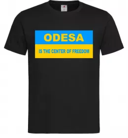 Чоловіча футболка Odesa center of freedom Чорний фото