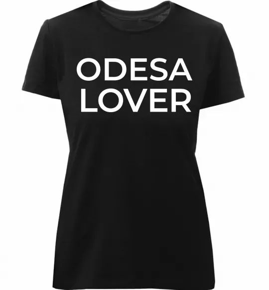 Жіноча преміум футболка Odesa lover Чорний фото