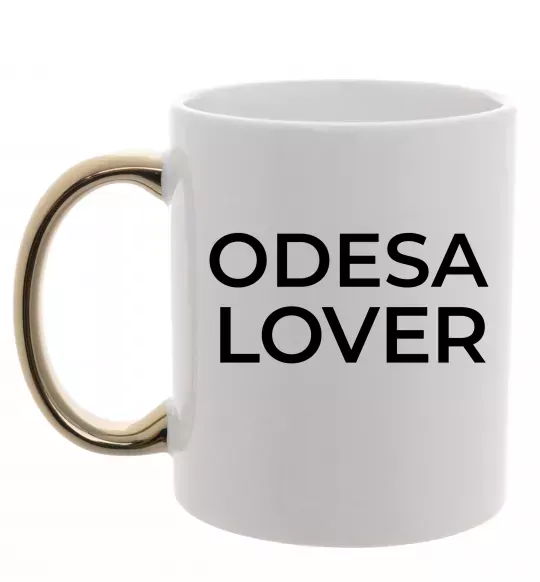 Чашка с цветной ручкой Odesa lover Золото фото