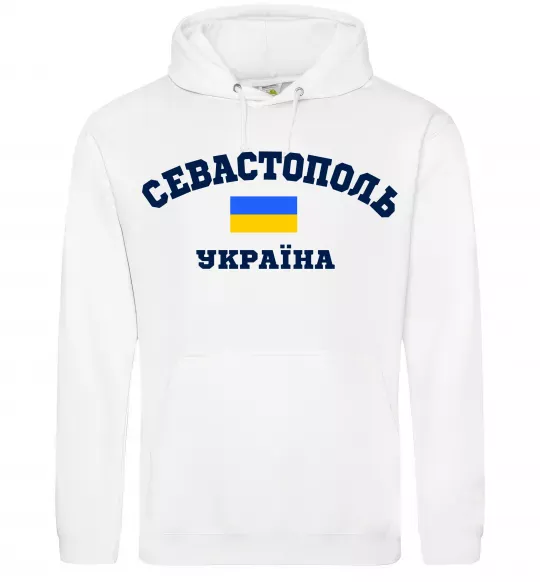 Чоловіча толстовка (худі) Севастополь Україна Білий фото
