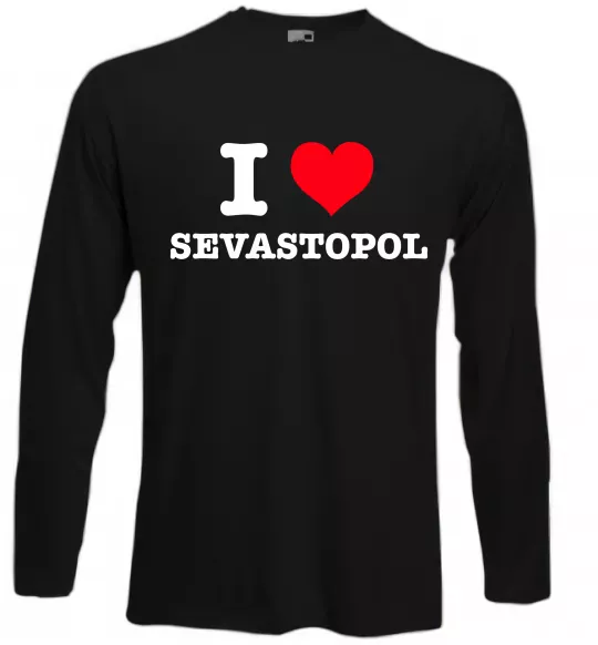 Лонгслів I love Sevastopol Чорний фото