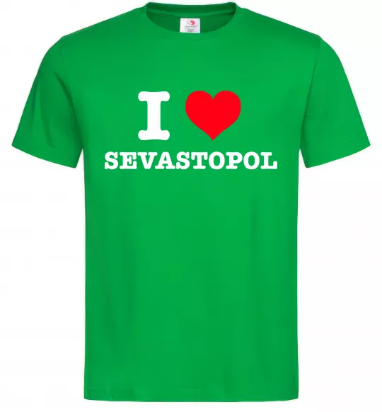 Чоловіча футболка I love Sevastopol Зелений фото