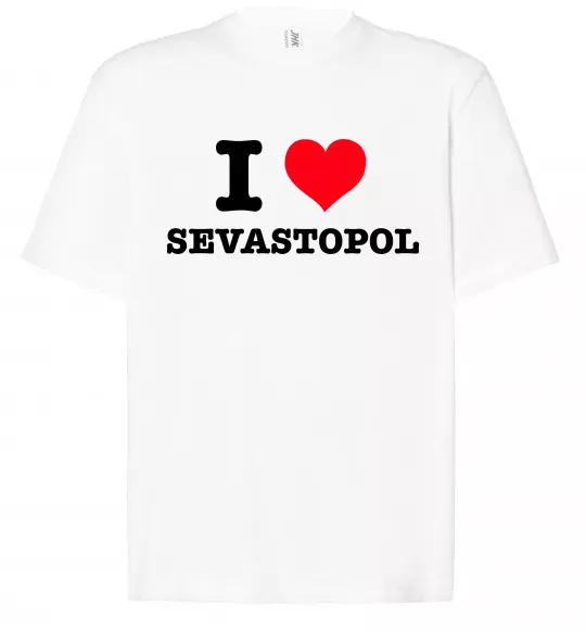 Футболка Оверсайз I love Sevastopol Білий фото