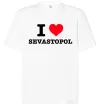 Футболка Оверсайз I love Sevastopol Білий фото
