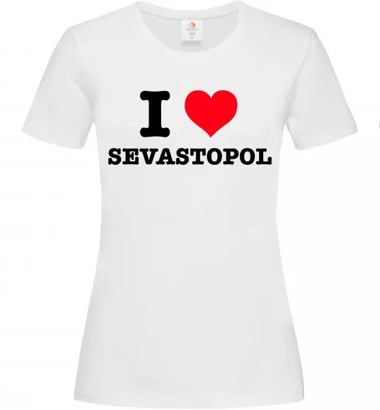 Женская футболка I love Sevastopol Белый фото