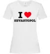 Женская футболка I love Sevastopol Белый фото