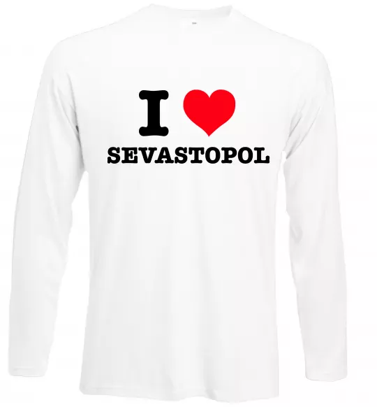 Лонгслів I love Sevastopol Білий фото