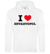 Мужская толстовка (худи) I love Sevastopol Белый фото
