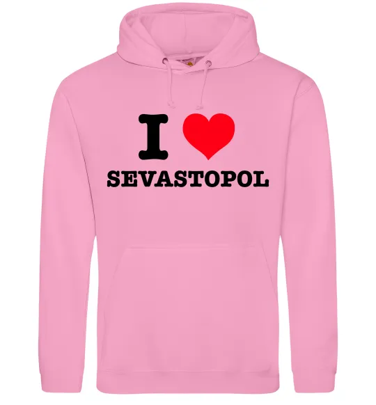 Женская толстовка (худи) I love Sevastopol Розовый фото