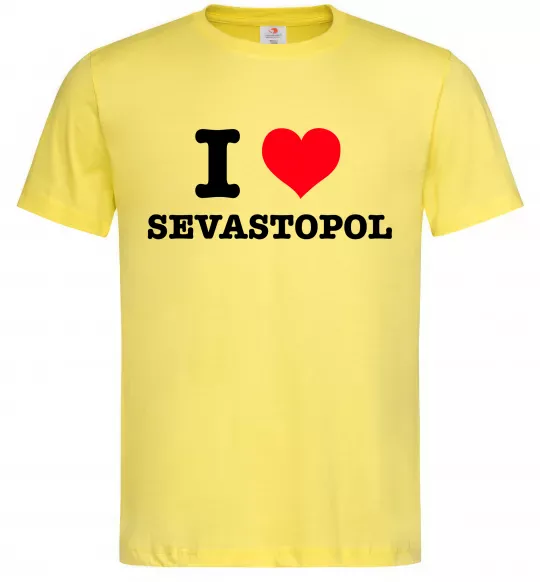 Чоловіча футболка I love Sevastopol Лимонний фото