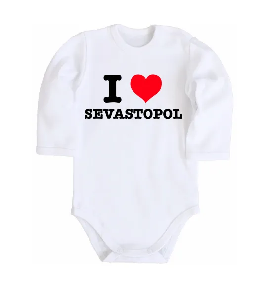 Детский боди I love Sevastopol Белый фото