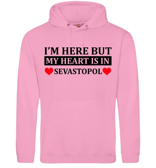 Женская толстовка (худи) My heart in Sevastopol Розовый фото