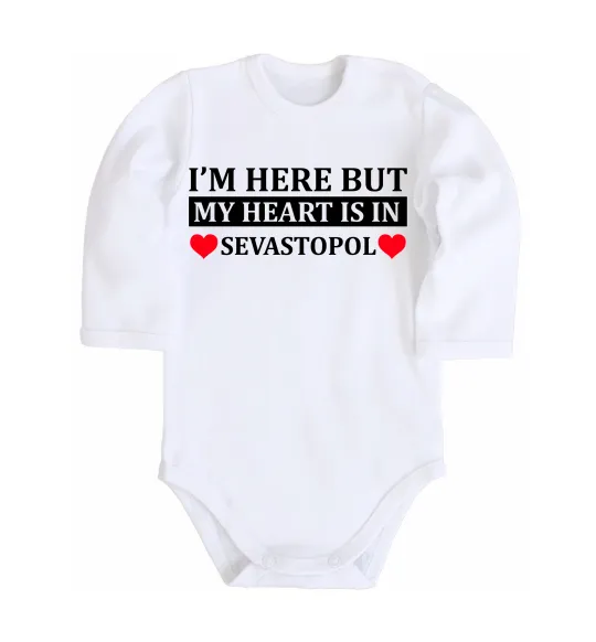 Дитячий бодік My heart in Sevastopol Білий фото