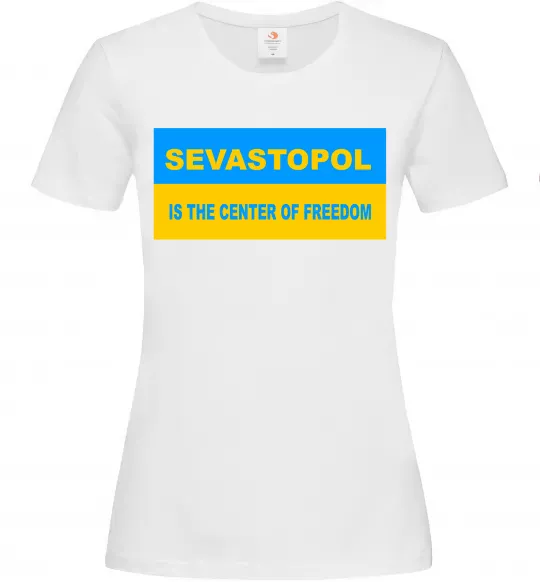 Женская футболка Sevastopol center of freedom Белый фото