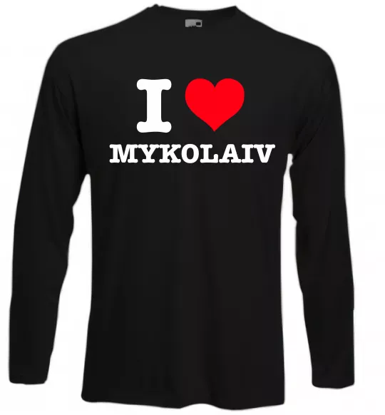 Лонгслив I love Mykolaiv Черный фото