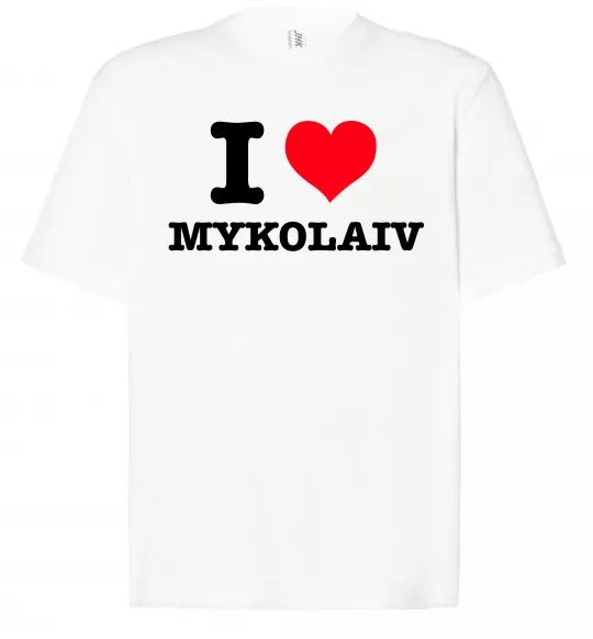 Футболка Оверсайз I love Mykolaiv Белый фото