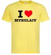 Чоловіча футболка I love Mykolaiv Лимонний фото