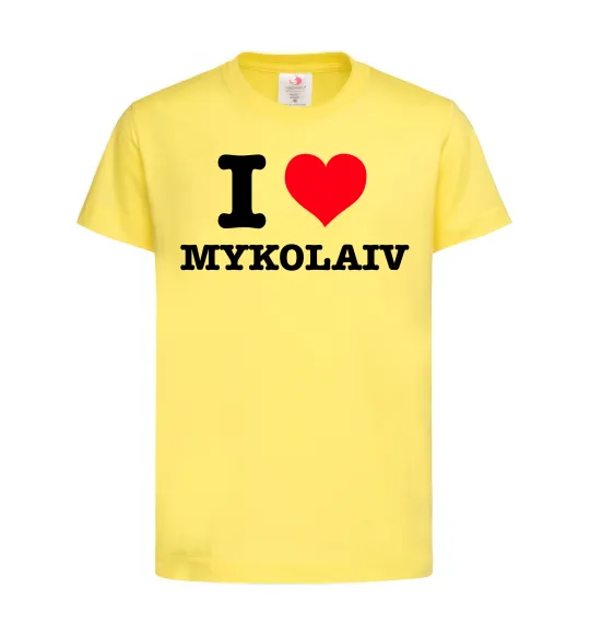 Дитяча футболка I love Mykolaiv Лимонний фото