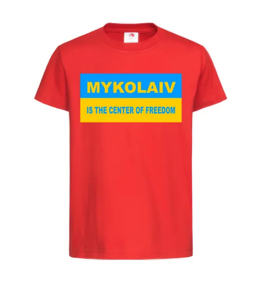 Детская футболка Mykolaiv center of freedom Красный фото