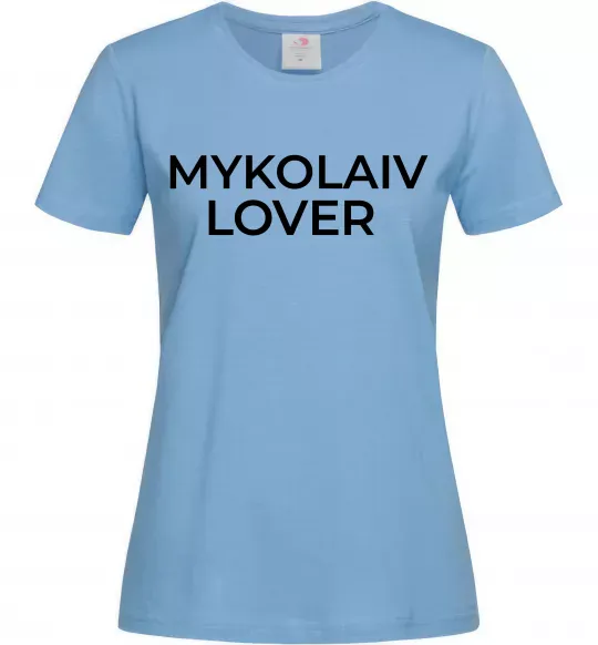 Жіноча футболка Mykolaiv lover Блакитний фото
