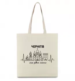 Эко-сумка Chernihiv lover Бежевый фото