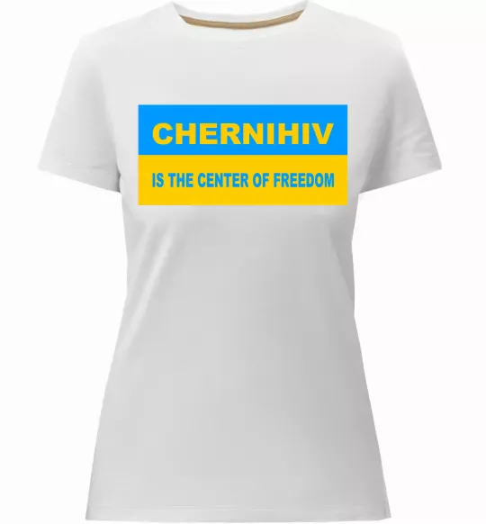 Женская премиум футболка Chernihiv center of freedom Белый фото