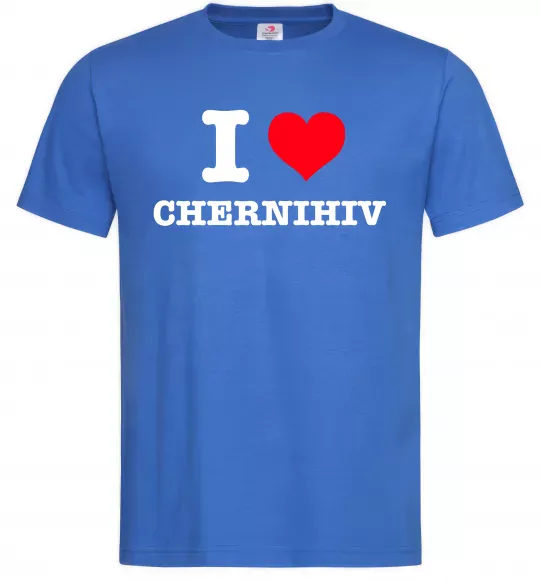 Чоловіча футболка I love Chernihiv Яскраво-синій фото