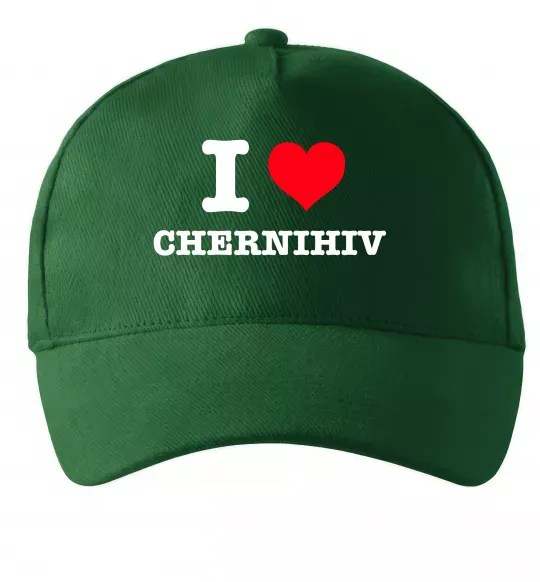 Кепка I love Chernihiv Темно-зеленый фото